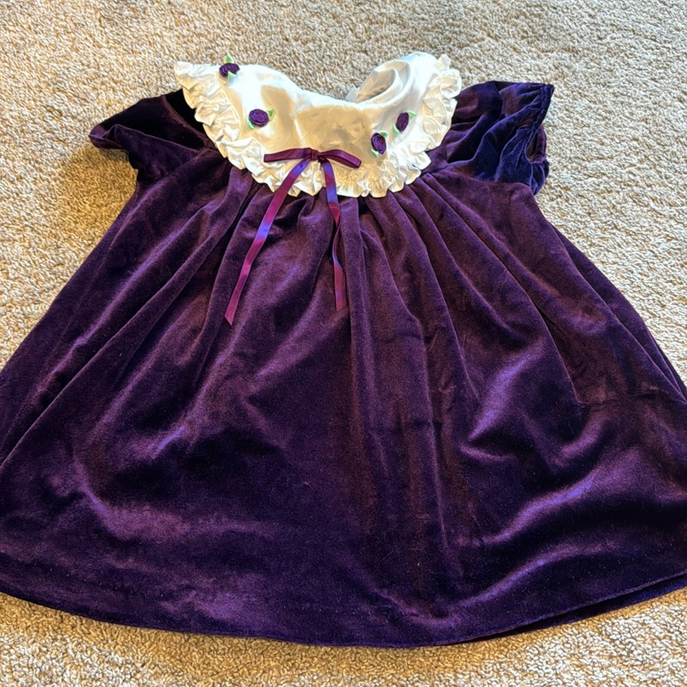 Vintage purple velvet dress